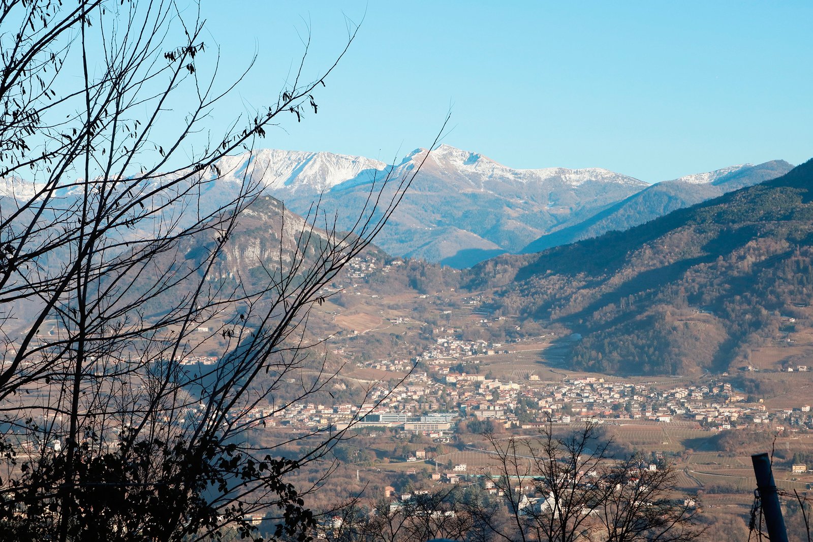 Vista do bonde em Trento