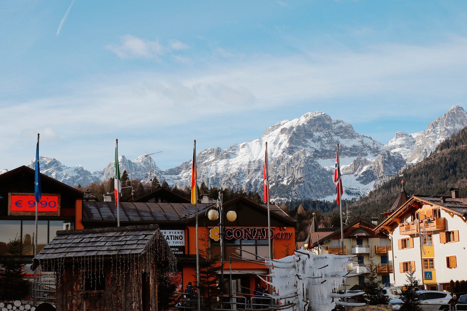Centrinho de Andalo e as Dolomitas