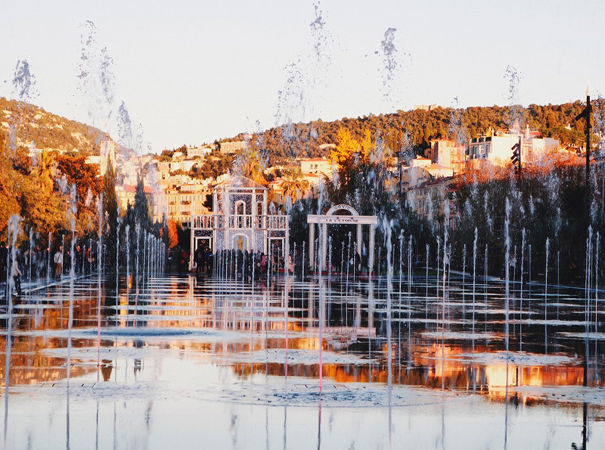As fontes da Promenade du Paillon