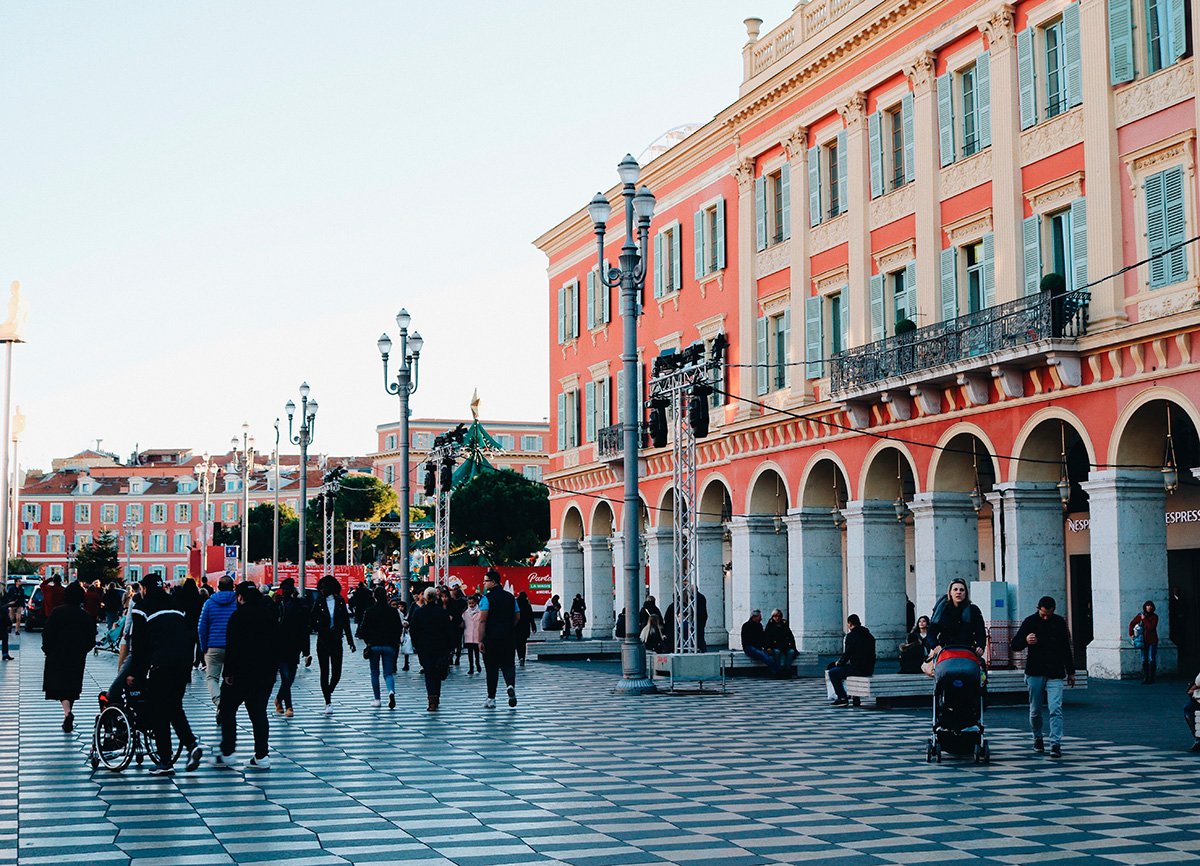 O centro de Nice