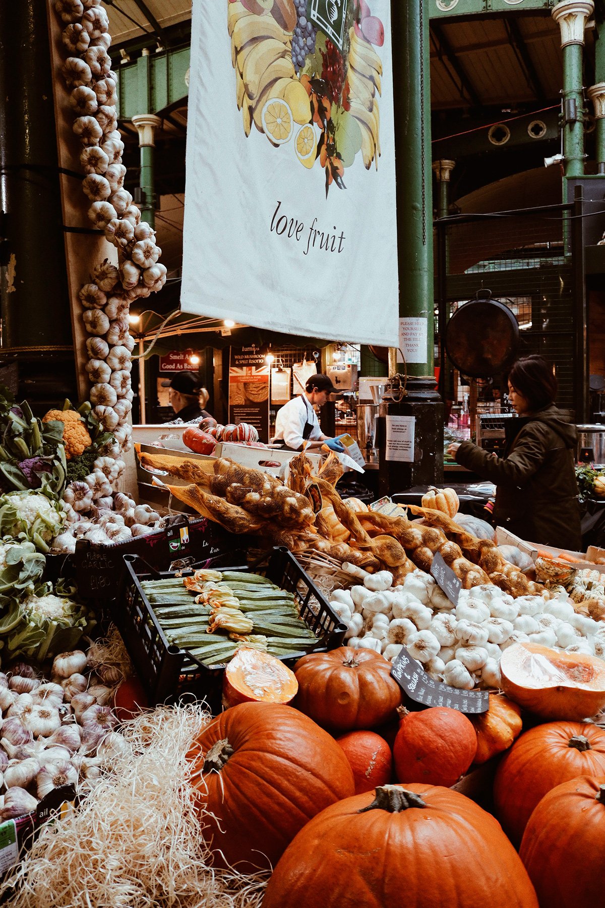 Legumes frescos no mercado