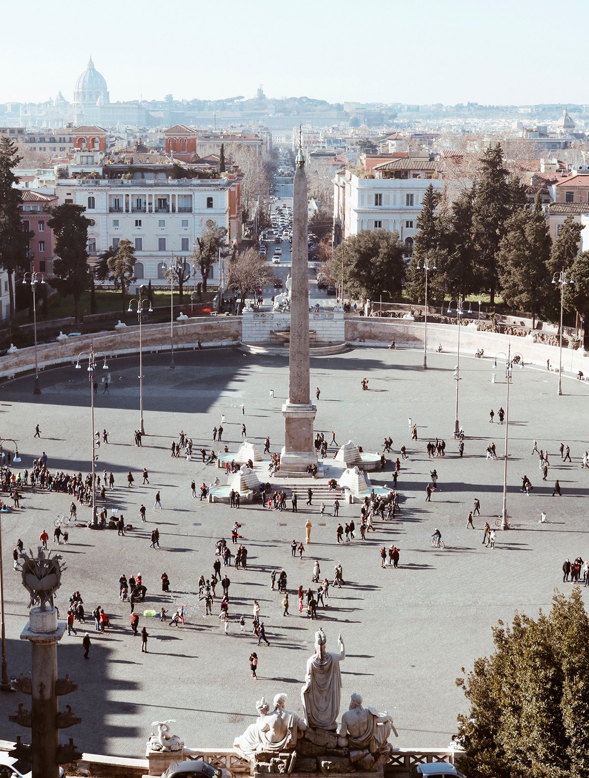 A Villa Borghese e a Piazza del Popolo - flanando em Roma
