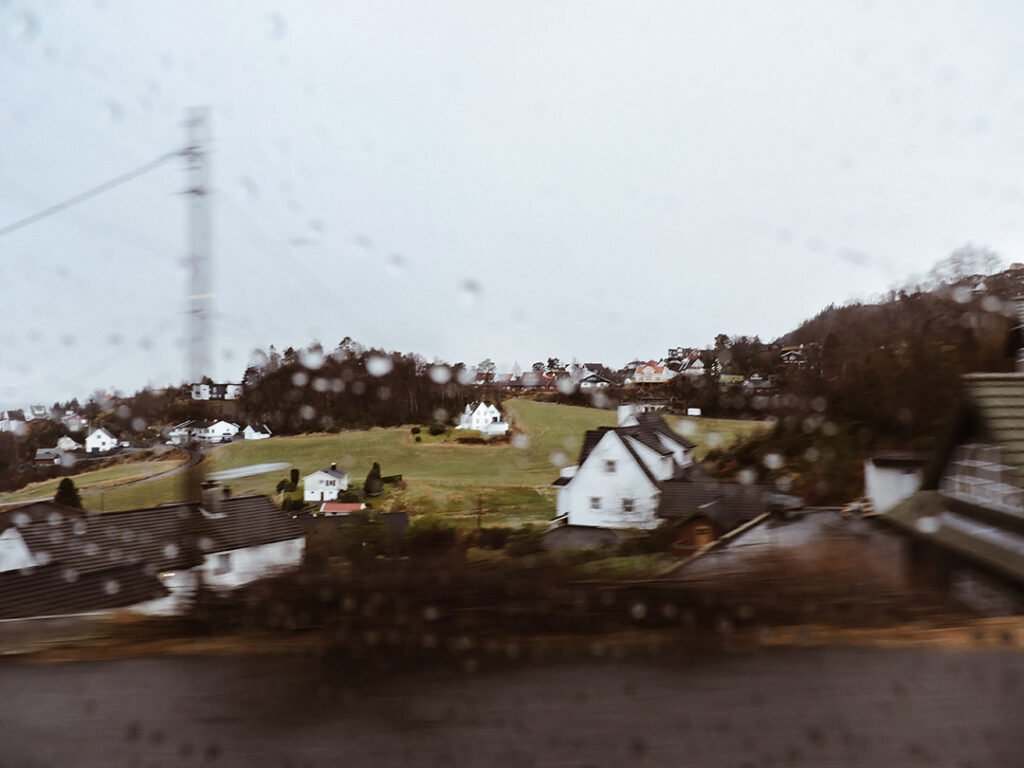 Foto de Bergen - Noruega - a partir do ônibus